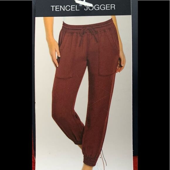 Gap size large lounge pants. The color is Merlot.  Elastic legs and waist - Picture 1 of 8